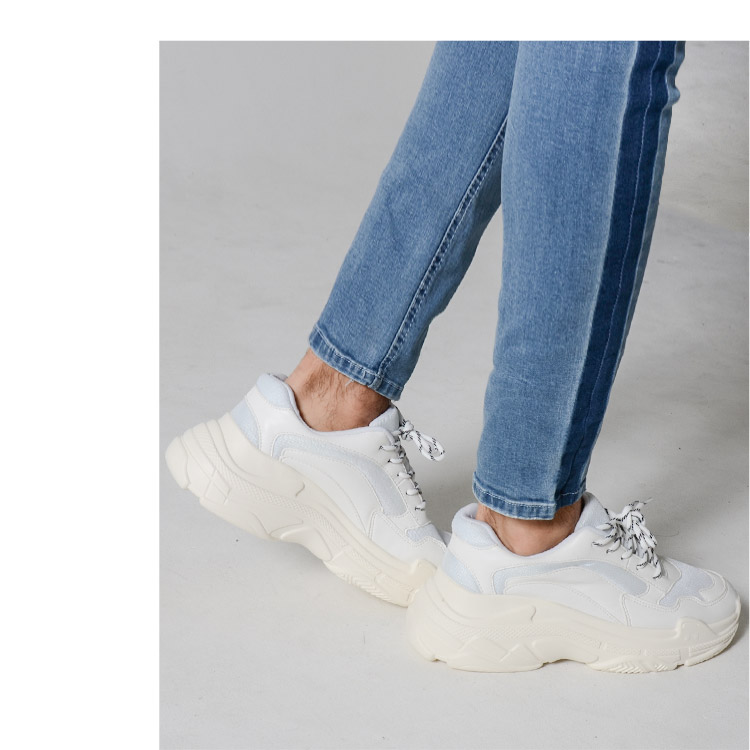 メッシュアンドレザー厚底スニーカー セットアップ メンズファッション通販 Slowgan 公式