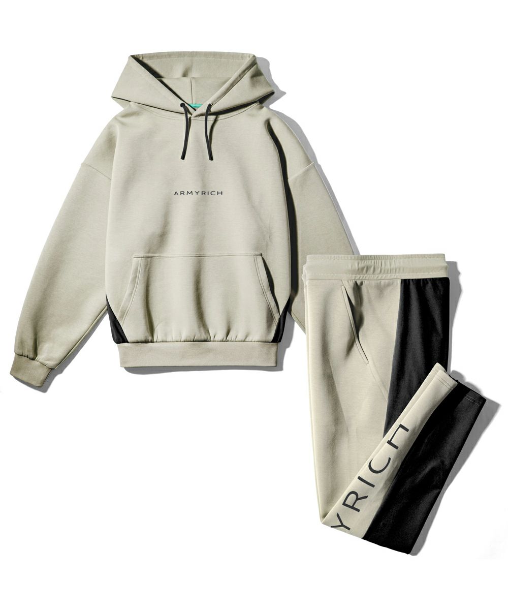 SS】ナイロン切替ボンディングオーバーサイズパーカーセットアップ 